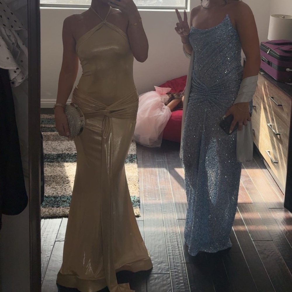 Gold metallic dress